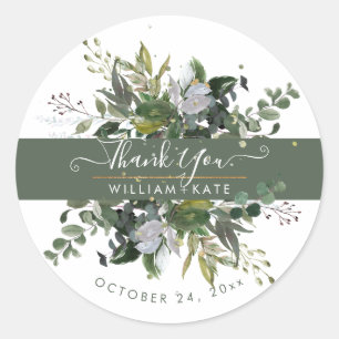 Sticker Rond Merci de gomme bleu de folitique Eucalyptus