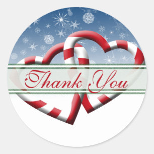 Sticker Rond Merci de Noël Merci Seaux