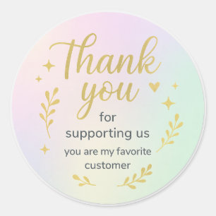 Sticker Rond Merci de Nous Soutenir – Client Privilégié
