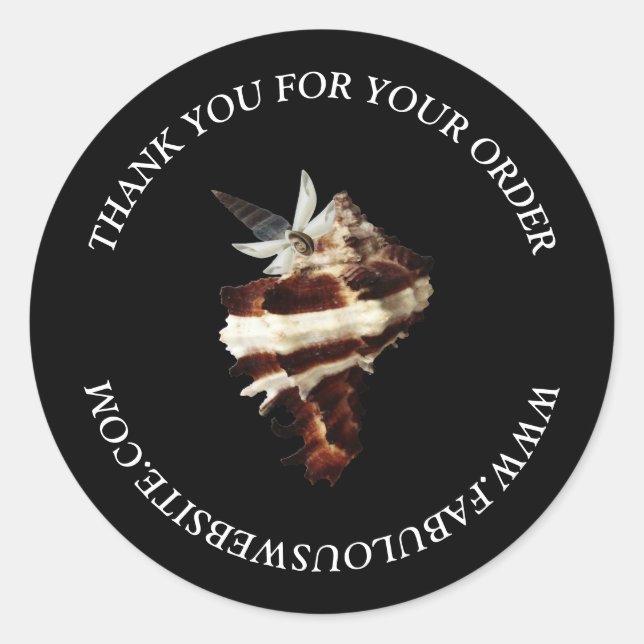 Sticker Rond Merci de scellés pour petites entreprises (Devant)