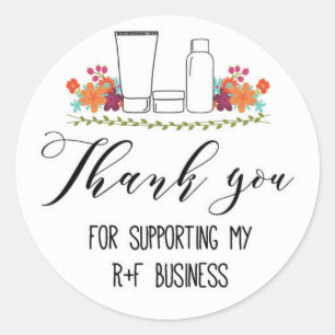 Sticker Rond Merci de soutenir mon affaire du RF