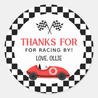Sticker Rond Merci De Voiture Rouge Race Pour Racin By