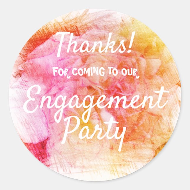 Sticker Rond Merci d'être venu (Devant)