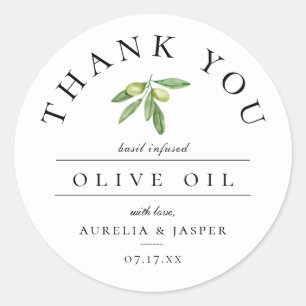 Sticker Rond Merci d'huile d'olive préféré