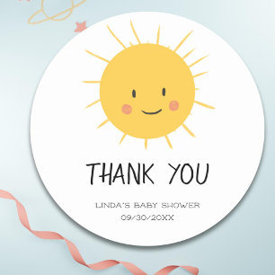 Sticker Rond Merci doux et souriant