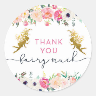 Sticker Rond Merci Fairy Beaucoup