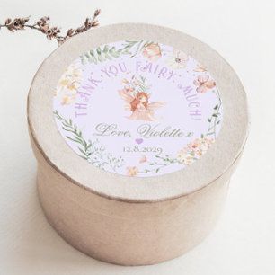 Sticker Rond Merci Fairy Much Fairy 1er Anniversaire Magique