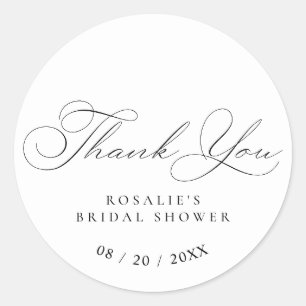 Sticker Rond Merci   Favoriser la Fête des mariées de script Vi