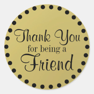 Sticker Rond Merci Friend