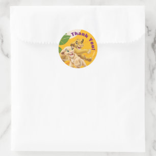 Sticker Rond Merci Lion Roi