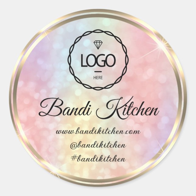 Sticker Rond Merci Logo Cuisine Cuisine Chef Boutique en ligne  (Devant)