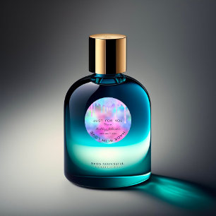 Sticker Rond Merci Made with Love Pink Holograph Unicorn