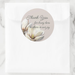 Sticker Rond Merci Mariage du sud de la Magnolia