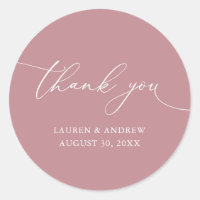 Merci Mariage minimaliste Dusty Rose