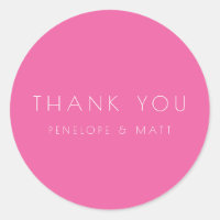 Merci Mariage moderne minimaliste rose chaud