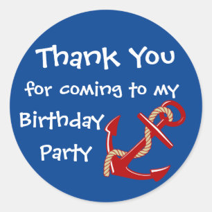 Sticker Rond Merci nautique