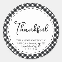 Merci |Noir & Blanc moderne Simple Thankgiving