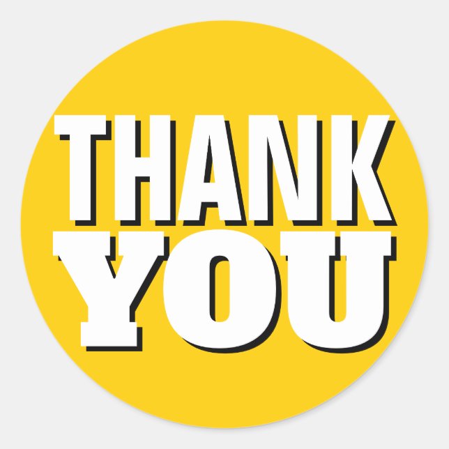 Sticker Rond Merci Or (Devant)
