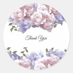 Sticker rond Merci pivoine