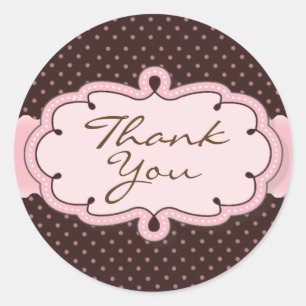 Sticker Rond Merci/Pois