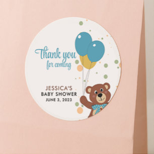 Sticker Rond Merci pour bébé bébé bébé bébé bébé garçon douche