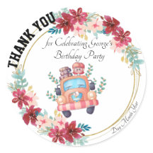 Merci pour célébrer l'Autocollant d'anniversaire