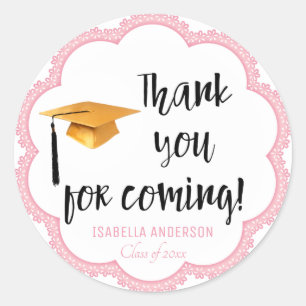 Sticker Rond Merci Pour La Fête De La Graduation Prochaine Fav
