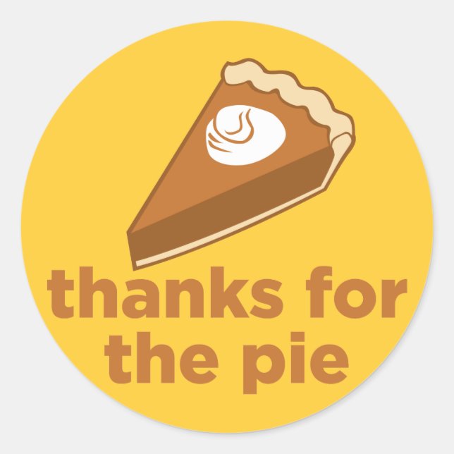 Sticker Rond Merci pour la tarte (Devant)