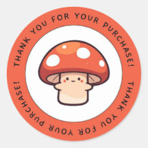 Merci pour l'achat mignon rond de champignon