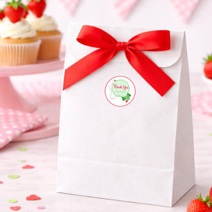 Sticker Rond Merci pour le 1er anniversaire de Berry Sweet Stra