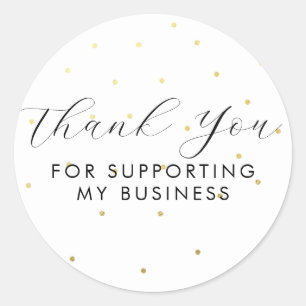 Sticker Rond Merci Pour Le Soutien De Mes Points D'Affaires Bla