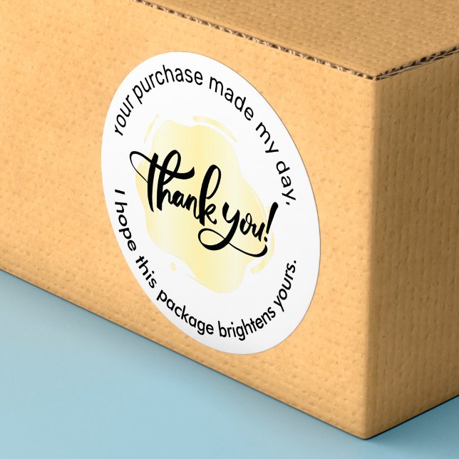 Sticker Rond Merci Pour L'Emballage Professionnel (Créateur téléchargé)