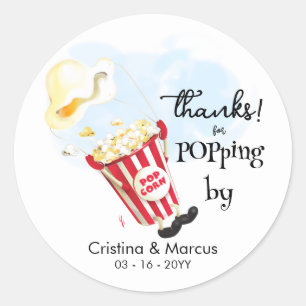 Sticker Rond Merci pour Popping By Popcorn Event