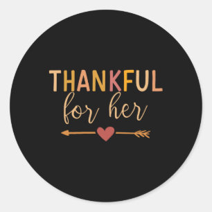 Sticker Rond Merci Pour Son Couple Correspondant Pour Thanksgiv