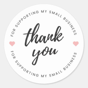 Sticker Rond Merci pour soutenir ma petite entreprise