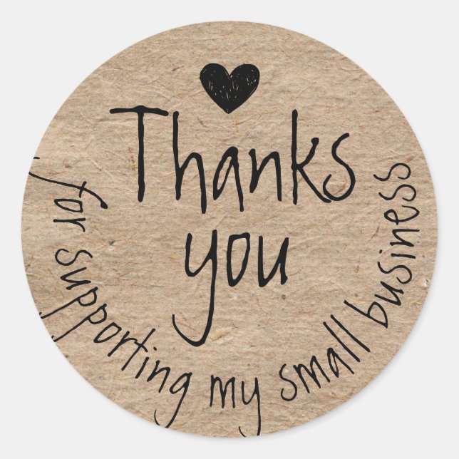 Sticker Rond Merci - Pour votre achat - Entreprise (Devant)