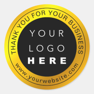 Sticker Rond Merci Pour Votre Entreprise Logo Promotionnel