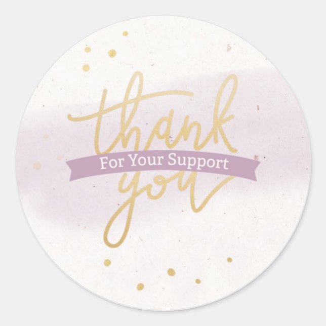 Sticker Rond Merci Pour Votre Soutien (Devant)