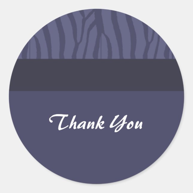 Sticker Rond Merci pourpre de minuit (Devant)