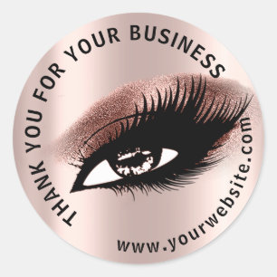 Sticker Rond Merci Professionnel Eyelas Promotionnels Entrepris