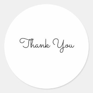 Sticker Rond merci simple carte de style de texte minimal