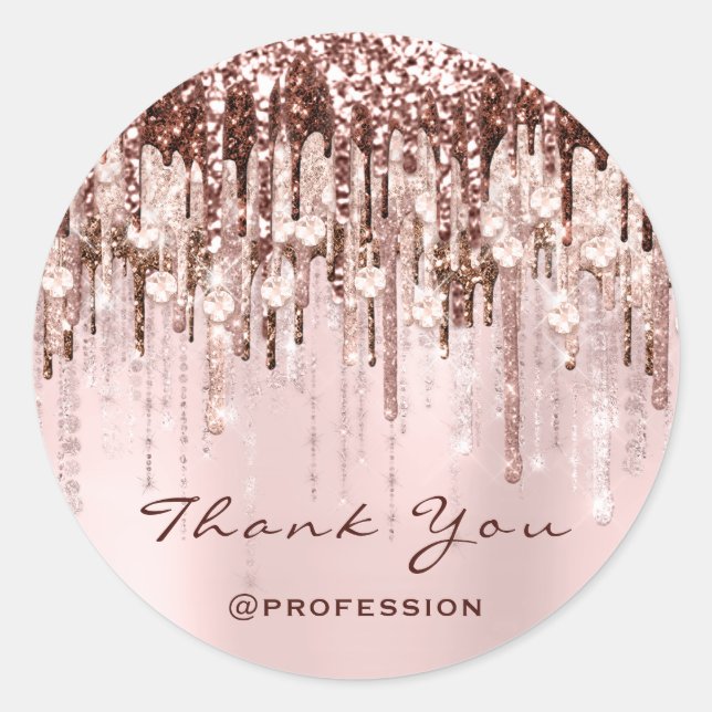 Sticker Rond Merci Small Business Drivers Rose Drivers Rose (Devant)