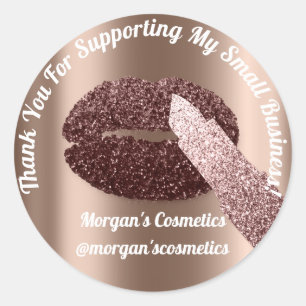 Sticker Rond Merci Soutien aux petites entreprises maquillage K