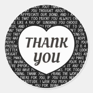 Sticker Rond Merci Super Sincere