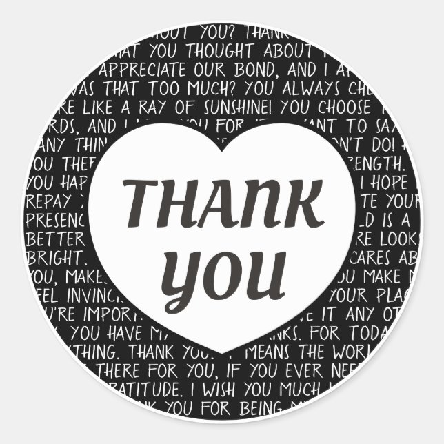 Sticker Rond Merci Super Sincere (Devant)