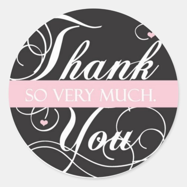 Sticker Rond Merci tellement (Devant)