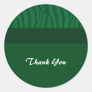 Sticker Rond Merci vert herbe