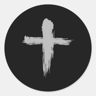 Sticker Rond Mercredi des cendres Christian Lent Cross Bénédict