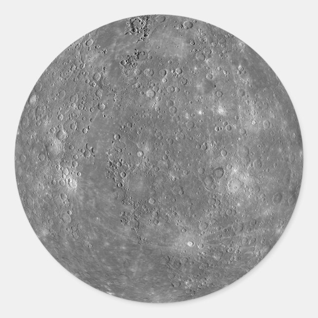 Sticker Rond Mercury Planet Photo (Devant)