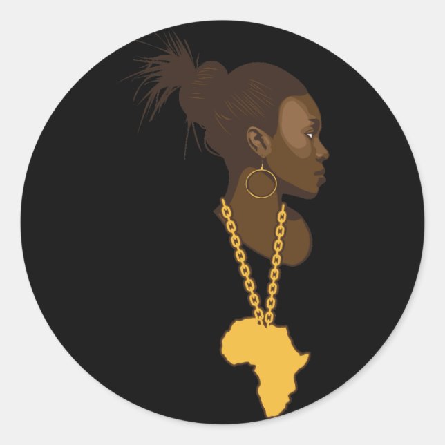Sticker Rond Mère Afrique (Devant)